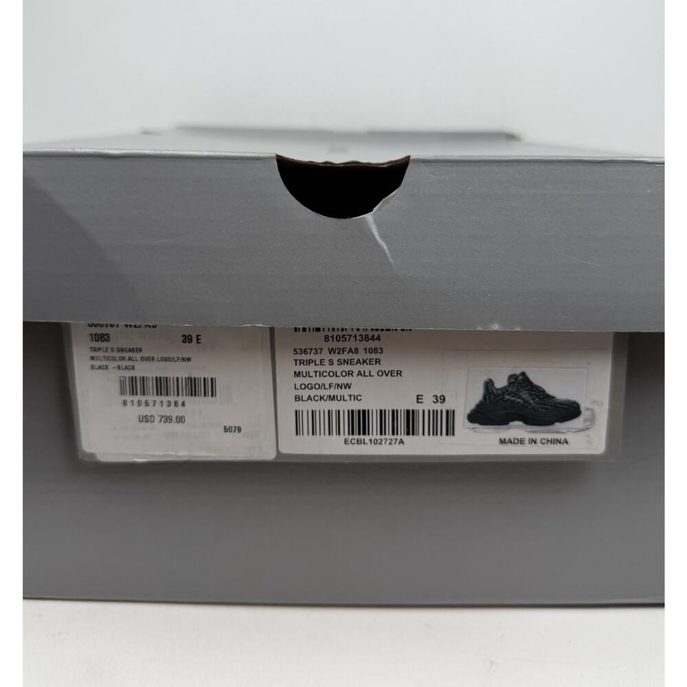Size 39EU/6US - Balenciaga Triple S Multicolor Logo Sneakers🎨 New/Retail $1K! - Picture 9 of 9
